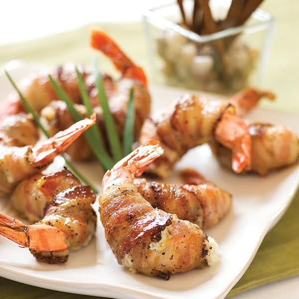Bacon wrapped shrimp