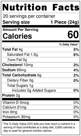Original Nutrition Label