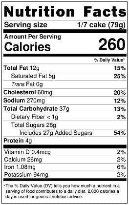 Original Nutrition Label