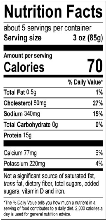 Original Nutrition Label