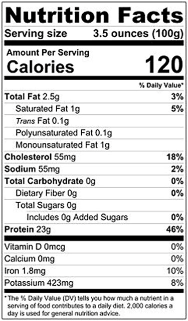 Original Nutrition Label