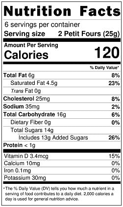 Original Nutrition Label