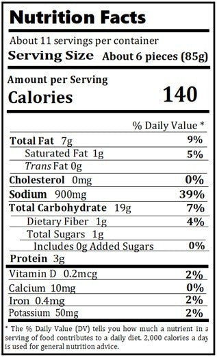 Original Nutrition Label