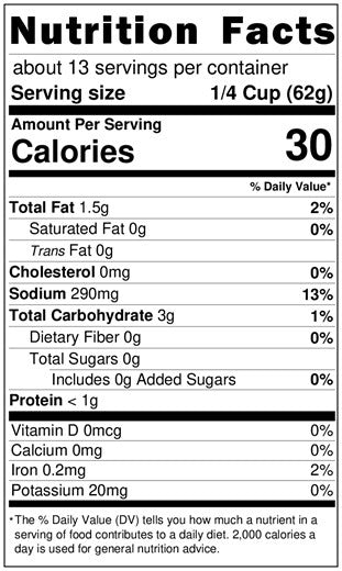 Original Nutrition Label