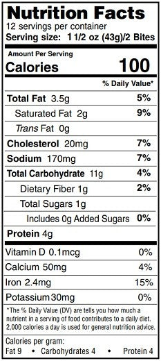 Old Nutrition Label