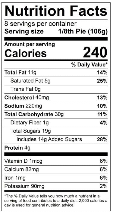 Original Nutrition Label