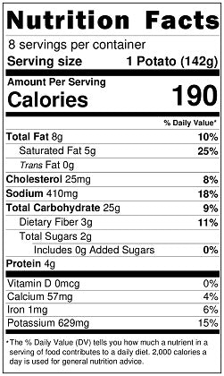 Original Nutrition Label