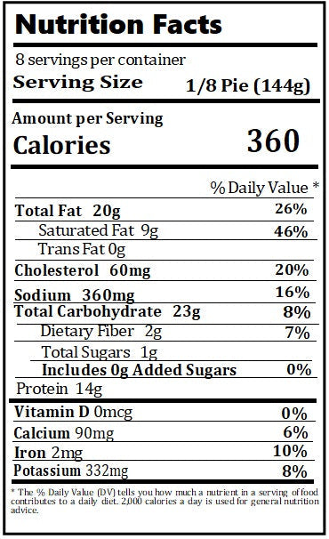 Original Nutrition Label