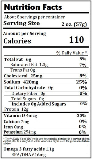 Original Nutrition Label