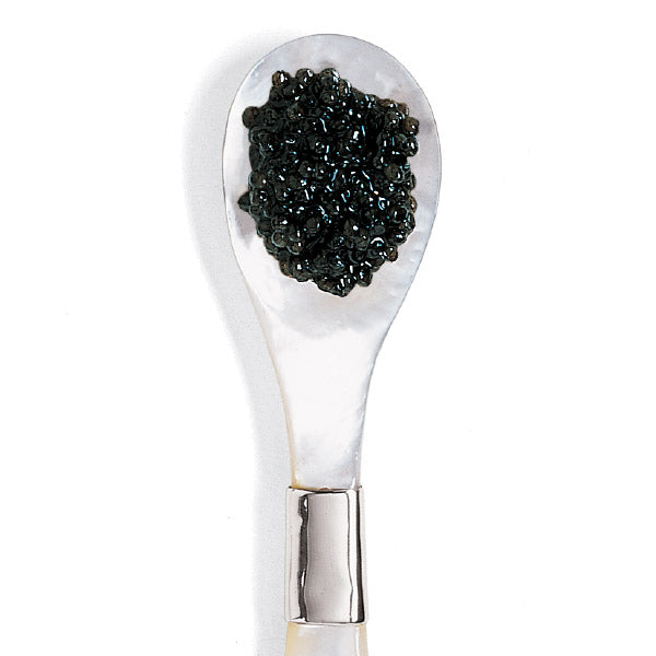 American Hackleback Caviar on caviar spoon