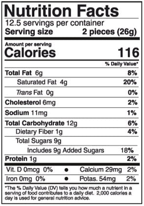 Original Nutrition Label