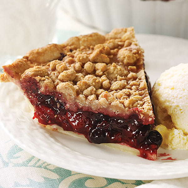 A slice of the four-berry pie