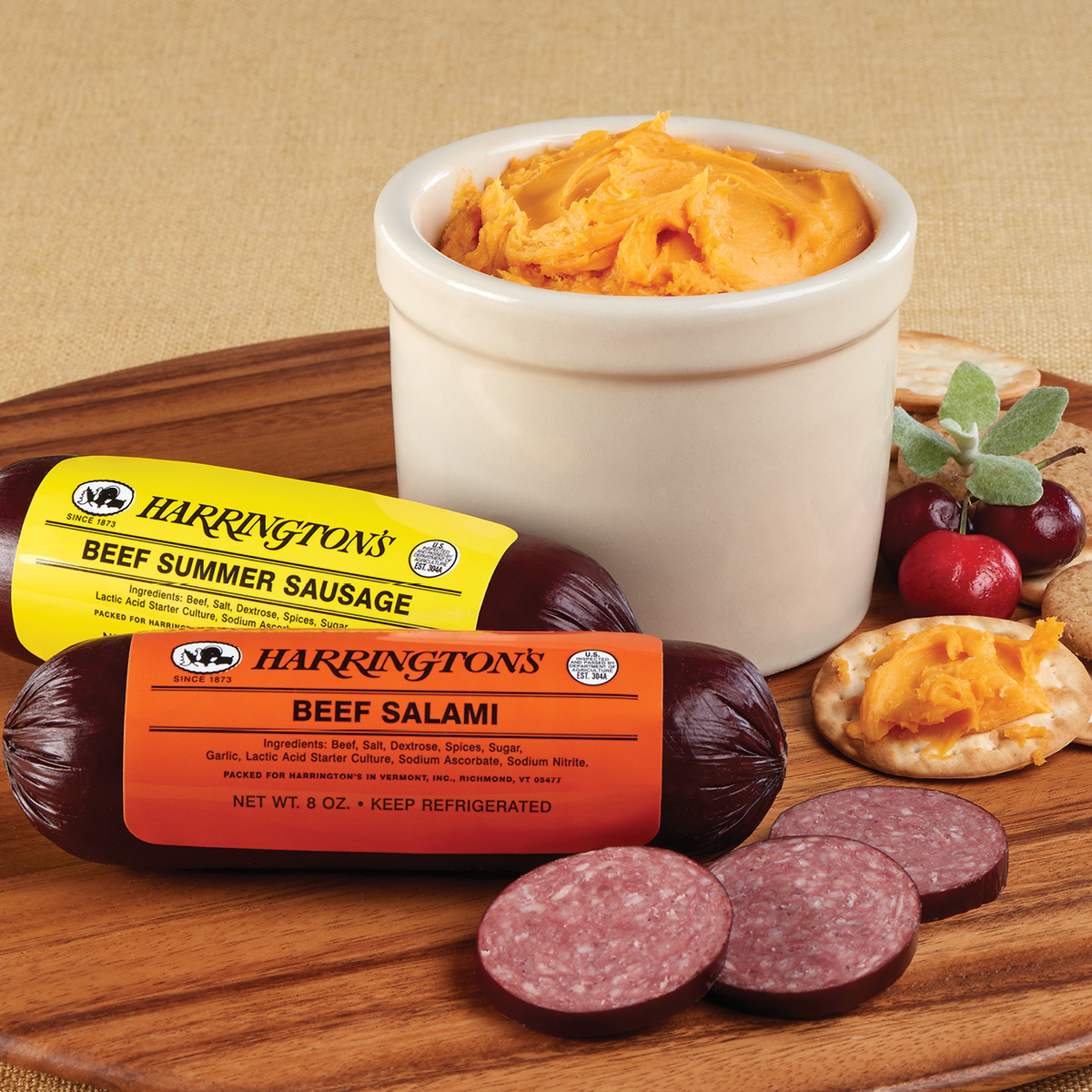 Salami, Summer Sausage & Cheddar Cheese - Salami & Sausage Duo