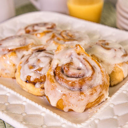 Iced Cinnamon Rolls - Eighteen