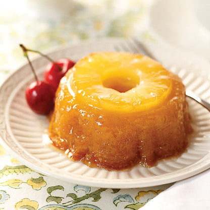 and Pineapple Upside Down Cakes (bottom left to right)