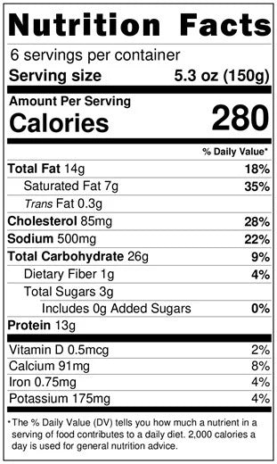 Revised Nutrition Label