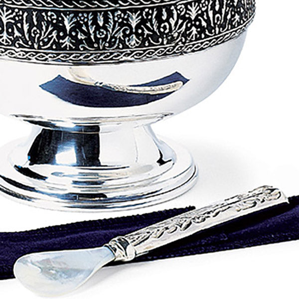 Caviar Spoon Embossed Handle